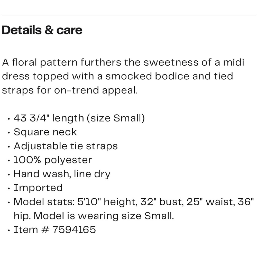 MELLODAY | Smocked Tie Strap Midi Dress - Picture 7 of 7